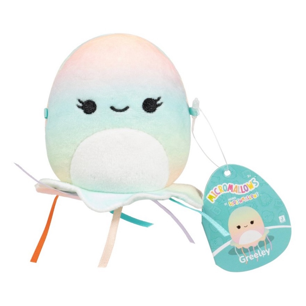 GREELEY Squishmallows Jellyfish Micromallows 2.5" NWT Plush- S1
